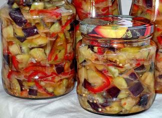 Пошаговый рецепт с фото Кавказская закуска из баклажанов и помидоров